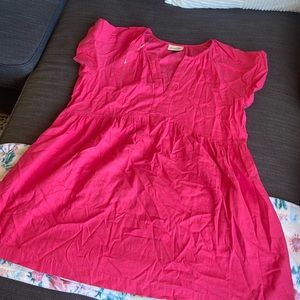 Pink Linen Dress